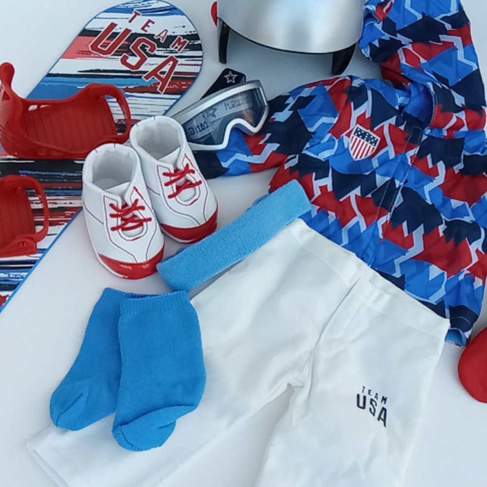 American Girl Team USA Snowboarding Set With Box